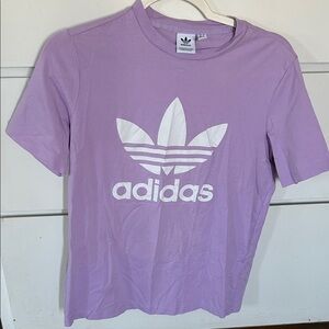 Adidas Lavender Tee with White Logo